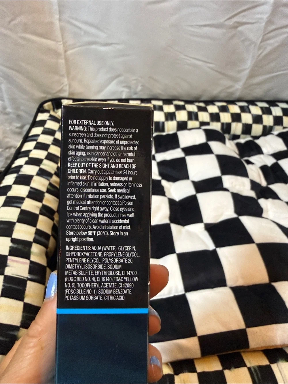 Bondi Sands Self Tanning Face Mist in Black and Blue Packaging